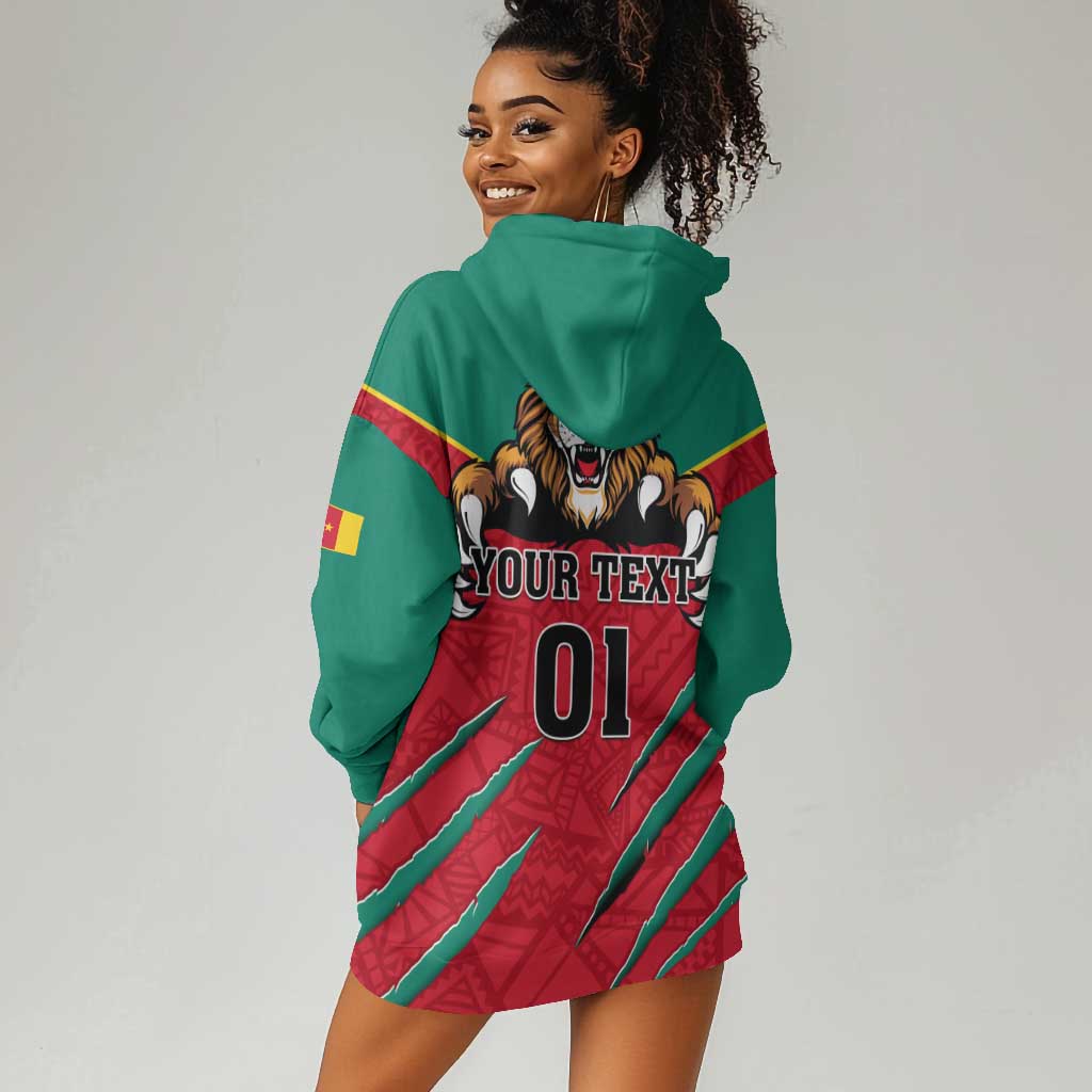 Support Les Lions Indomptables - Cameroon Football Hoodie Dress LT01