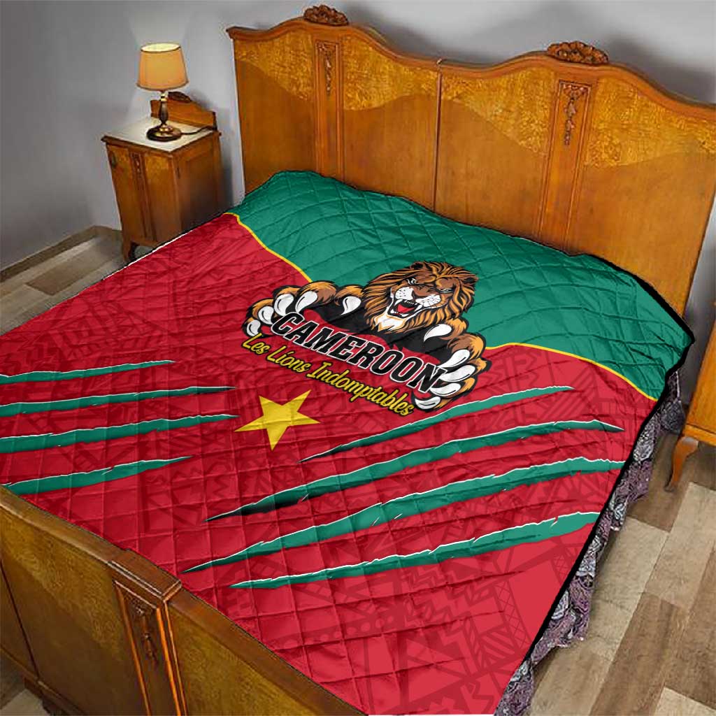 Support Les Lions Indomptables - Cameroon Football Quilt LT01