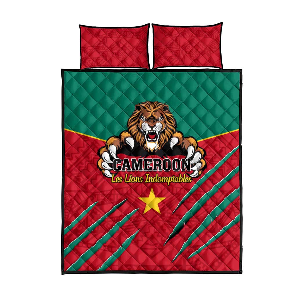 Support Les Lions Indomptables - Cameroon Football Quilt Bed Set LT01