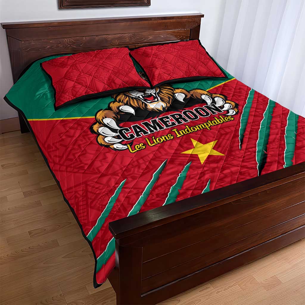 Support Les Lions Indomptables - Cameroon Football Quilt Bed Set LT01
