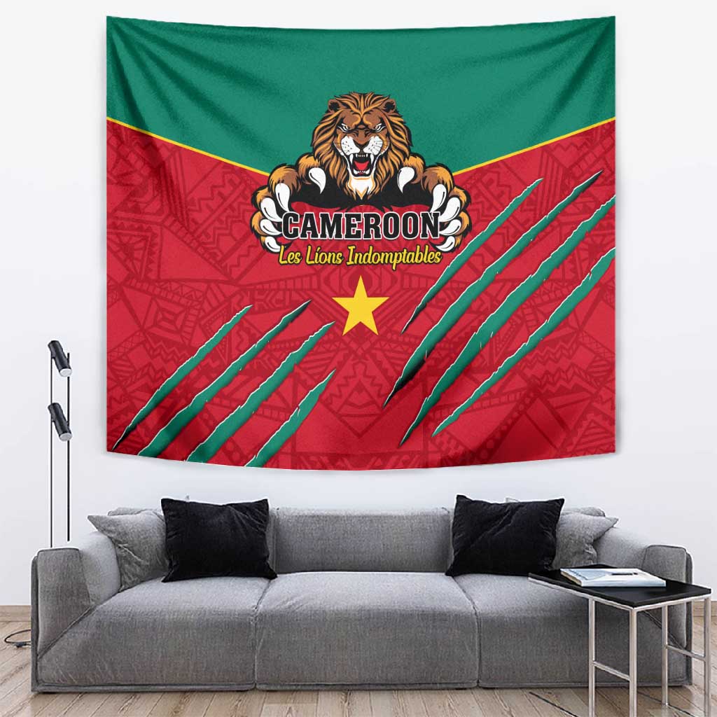 Support Les Lions Indomptables - Cameroon Football Tapestry LT01