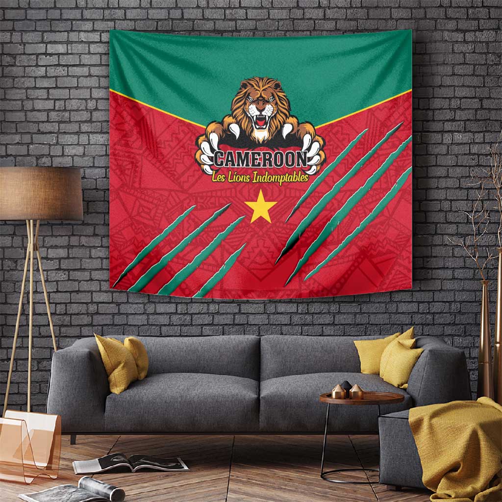 Support Les Lions Indomptables - Cameroon Football Tapestry LT01