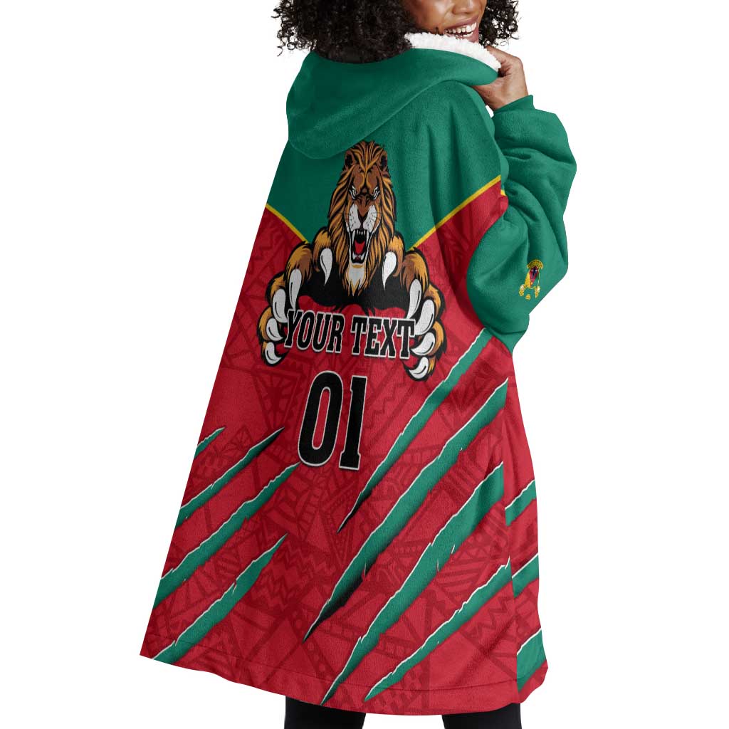 Support Les Lions Indomptables - Cameroon Football Wearable Blanket Hoodie LT01