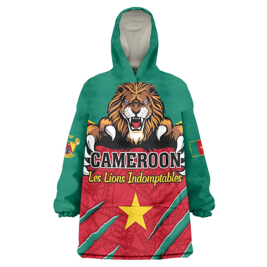 Support Les Lions Indomptables - Cameroon Football Wearable Blanket Hoodie LT01