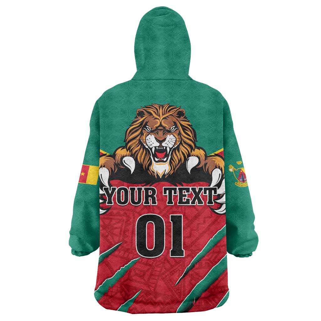 Support Les Lions Indomptables - Cameroon Football Wearable Blanket Hoodie LT01