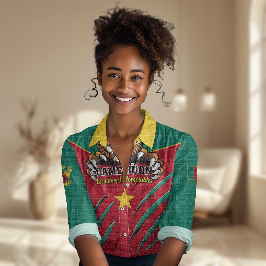 Support Les Lions Indomptables - Cameroon Football Women Casual Shirt LT01