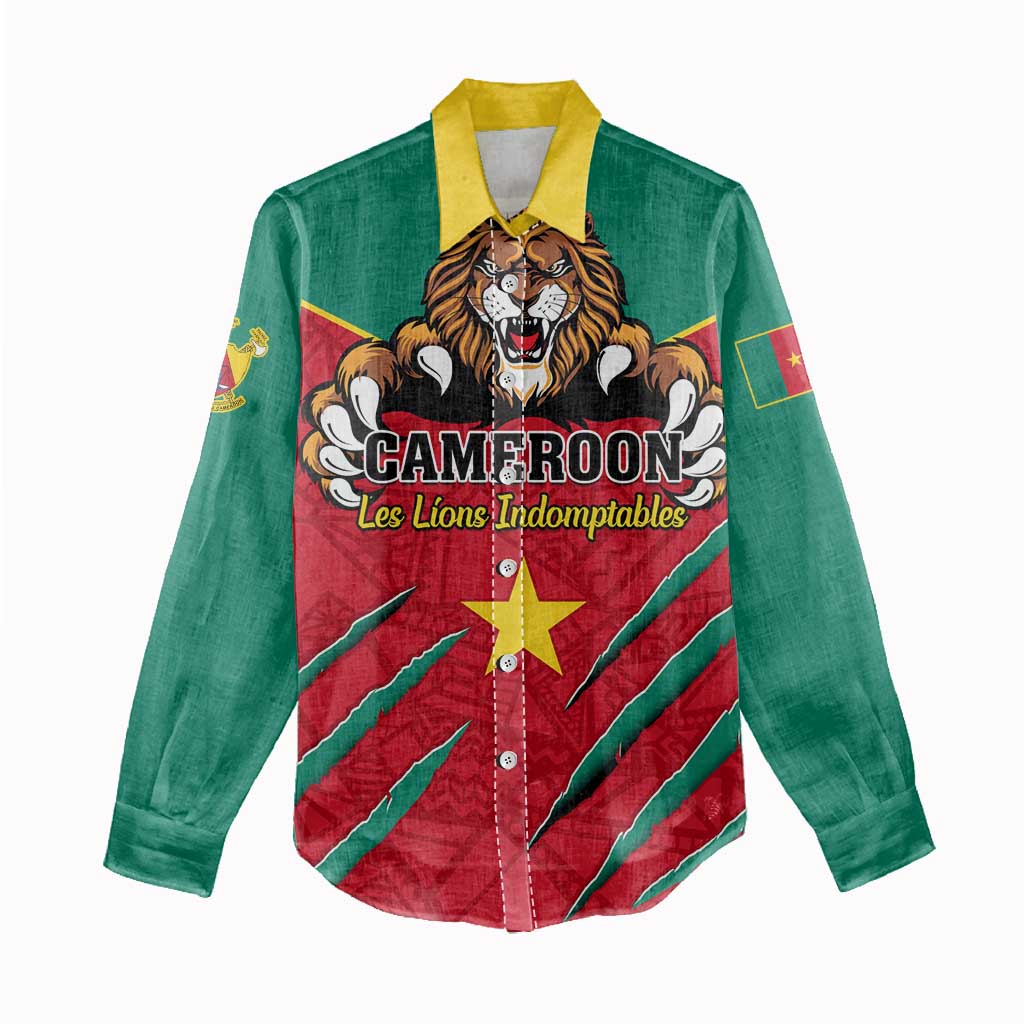 Support Les Lions Indomptables - Cameroon Football Women Casual Shirt LT01