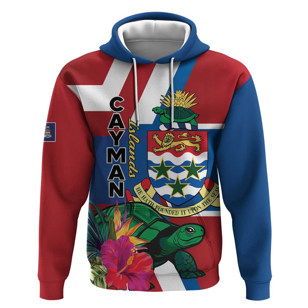 Personalised Cayman Islands Hoodie Tropical Green Turtle LT01
