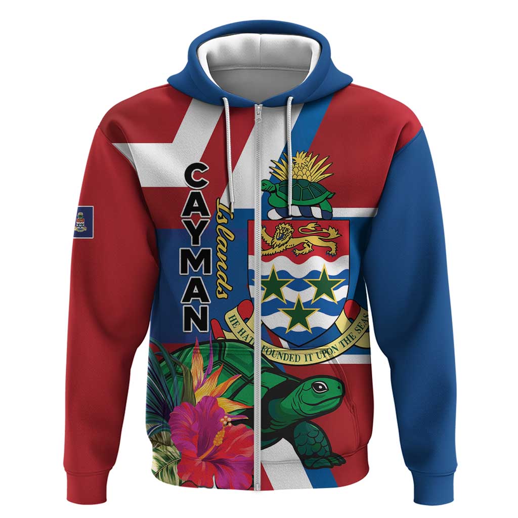 Personalised Cayman Islands Hoodie Tropical Green Turtle LT01