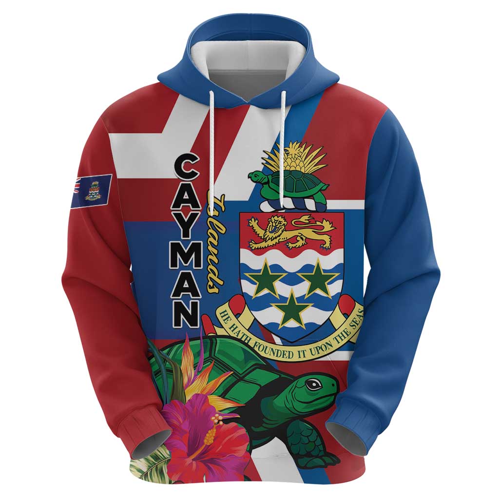 Personalised Cayman Islands Hoodie Tropical Green Turtle LT01