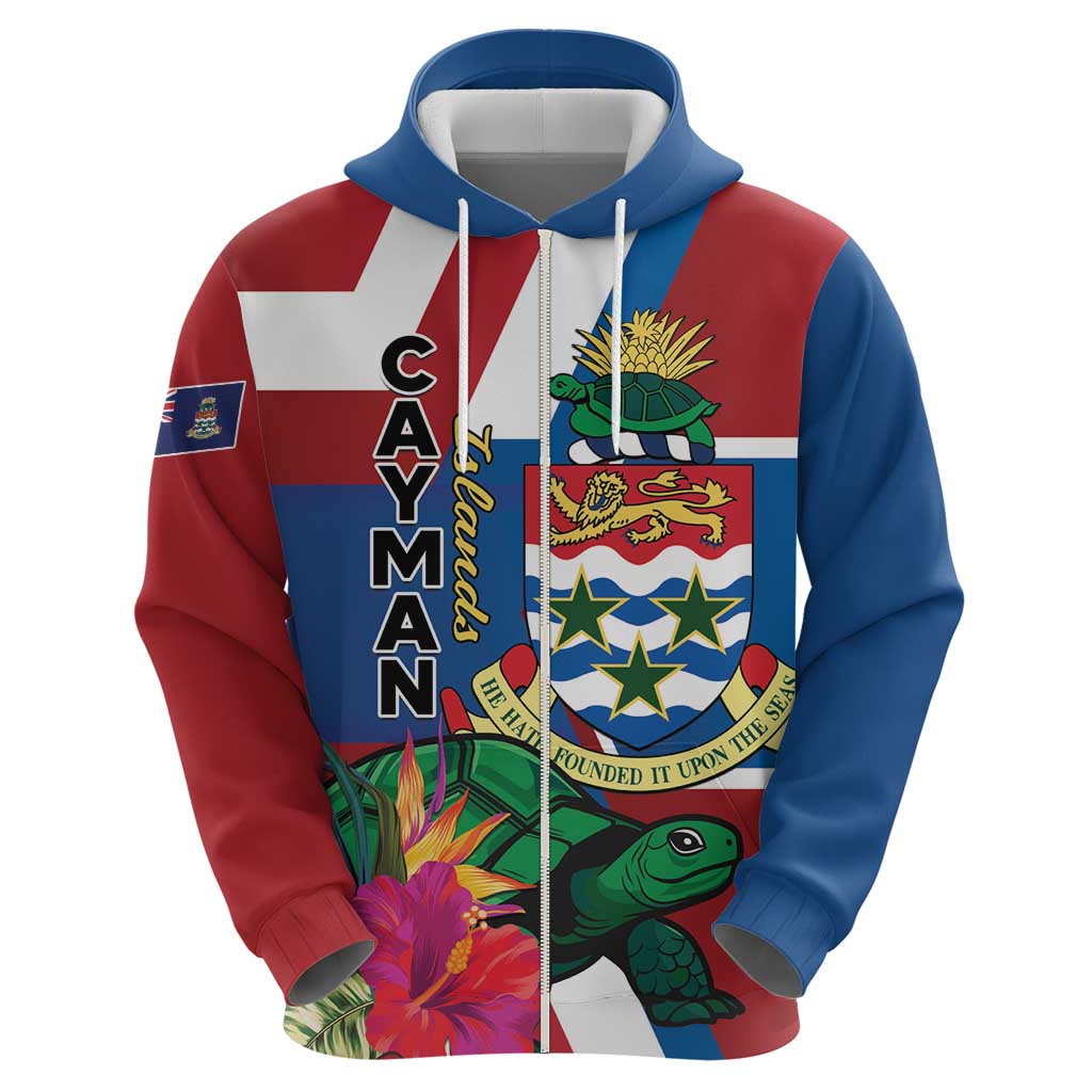 Personalised Cayman Islands Hoodie Tropical Green Turtle LT01