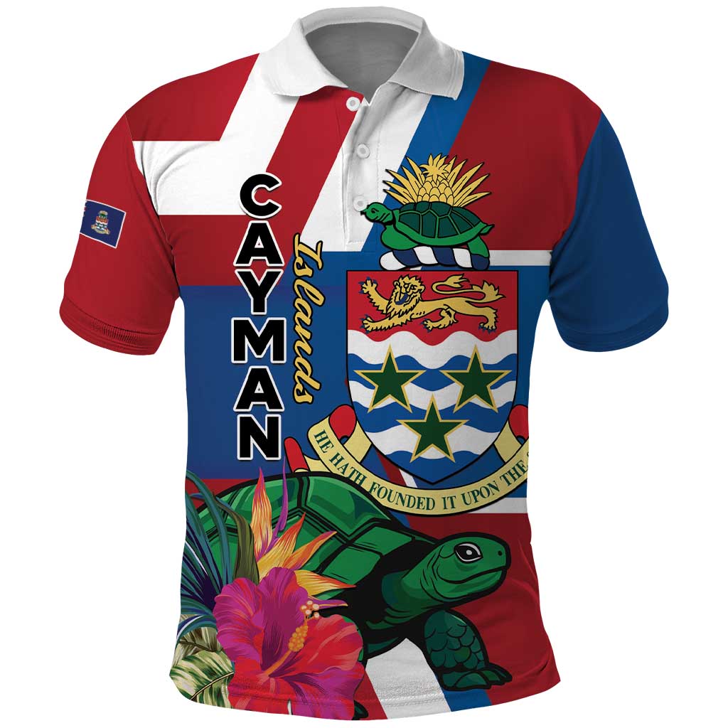 Personalised Cayman Islands Polo Shirt Tropical Green Turtle LT01