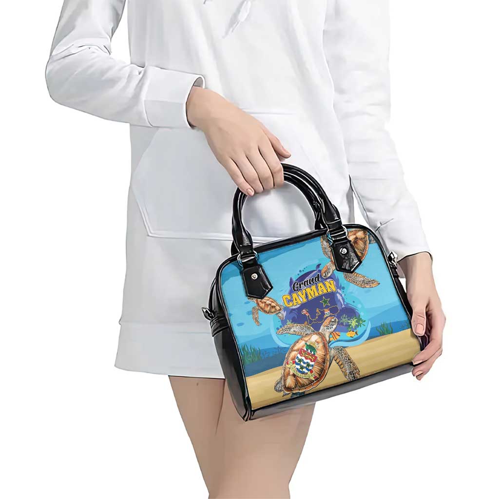 Grand Cayman Map Sea Turtle Shoulder Handbag Ocean Vibes LT01