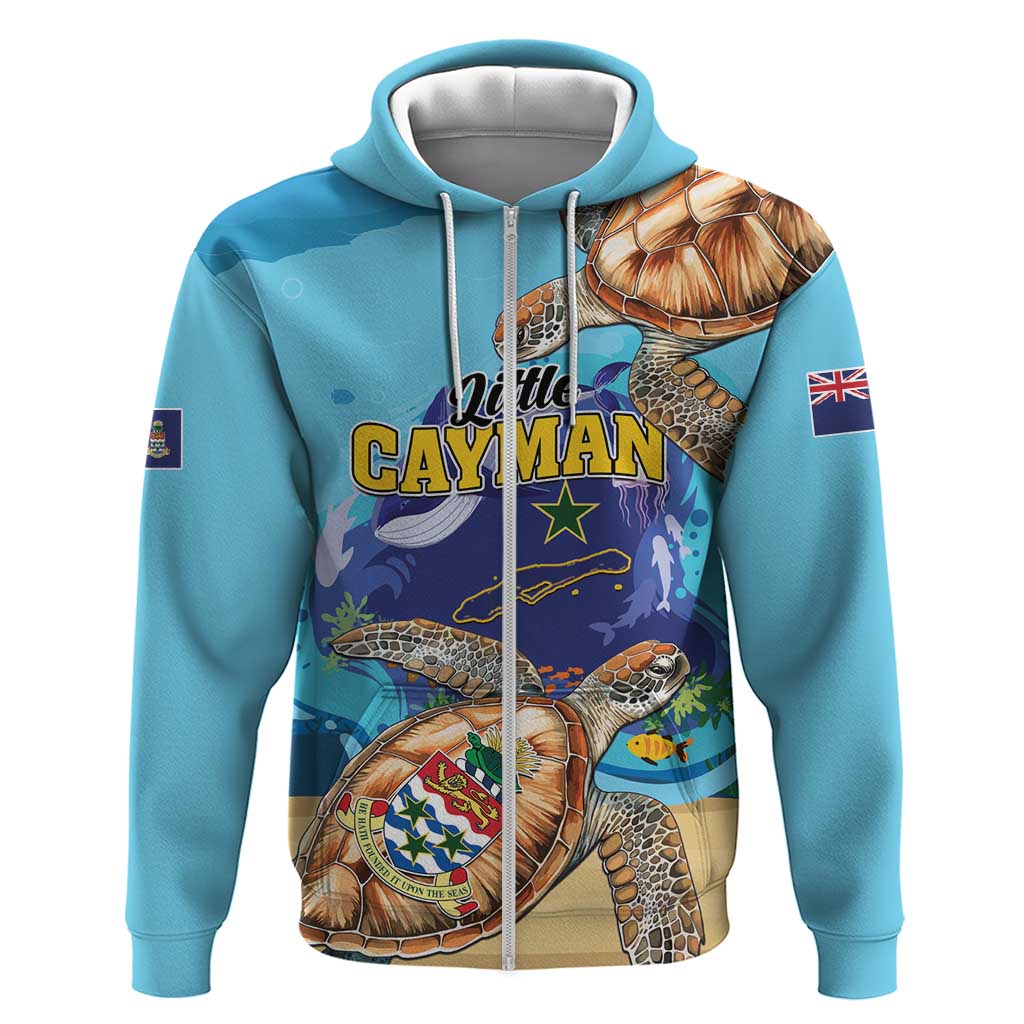 Little Cayman Map Sea Turtle Hoodie Ocean Vibes LT01