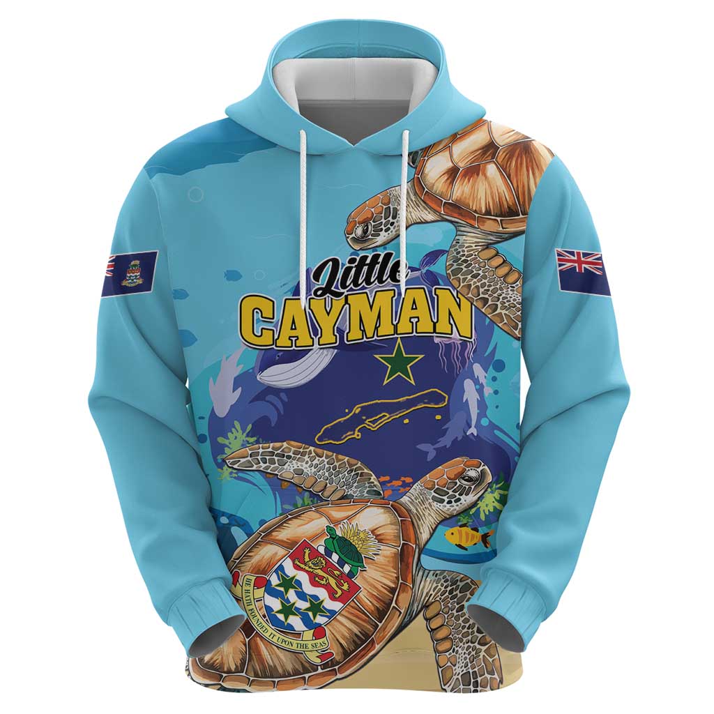 Little Cayman Map Sea Turtle Hoodie Ocean Vibes LT01