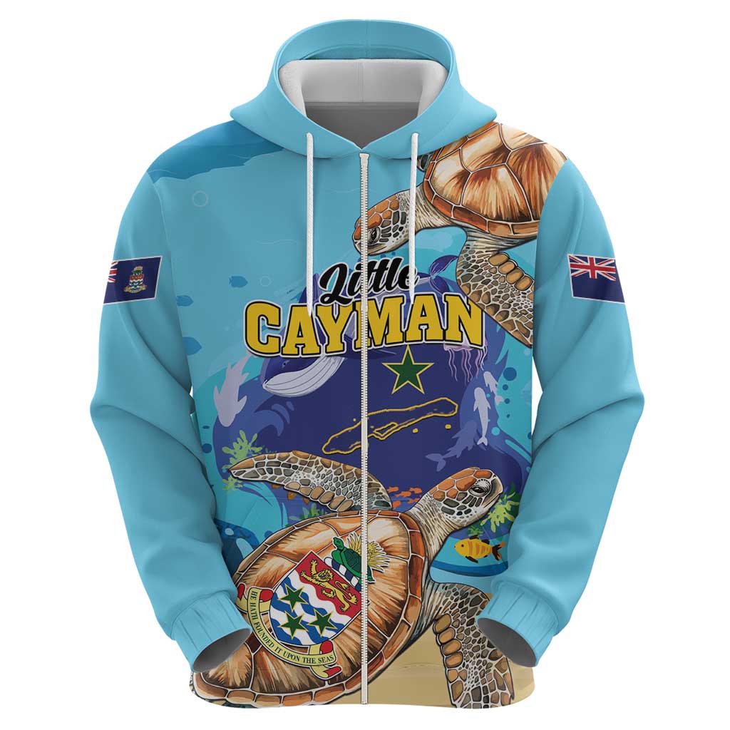 Little Cayman Map Sea Turtle Hoodie Ocean Vibes LT01