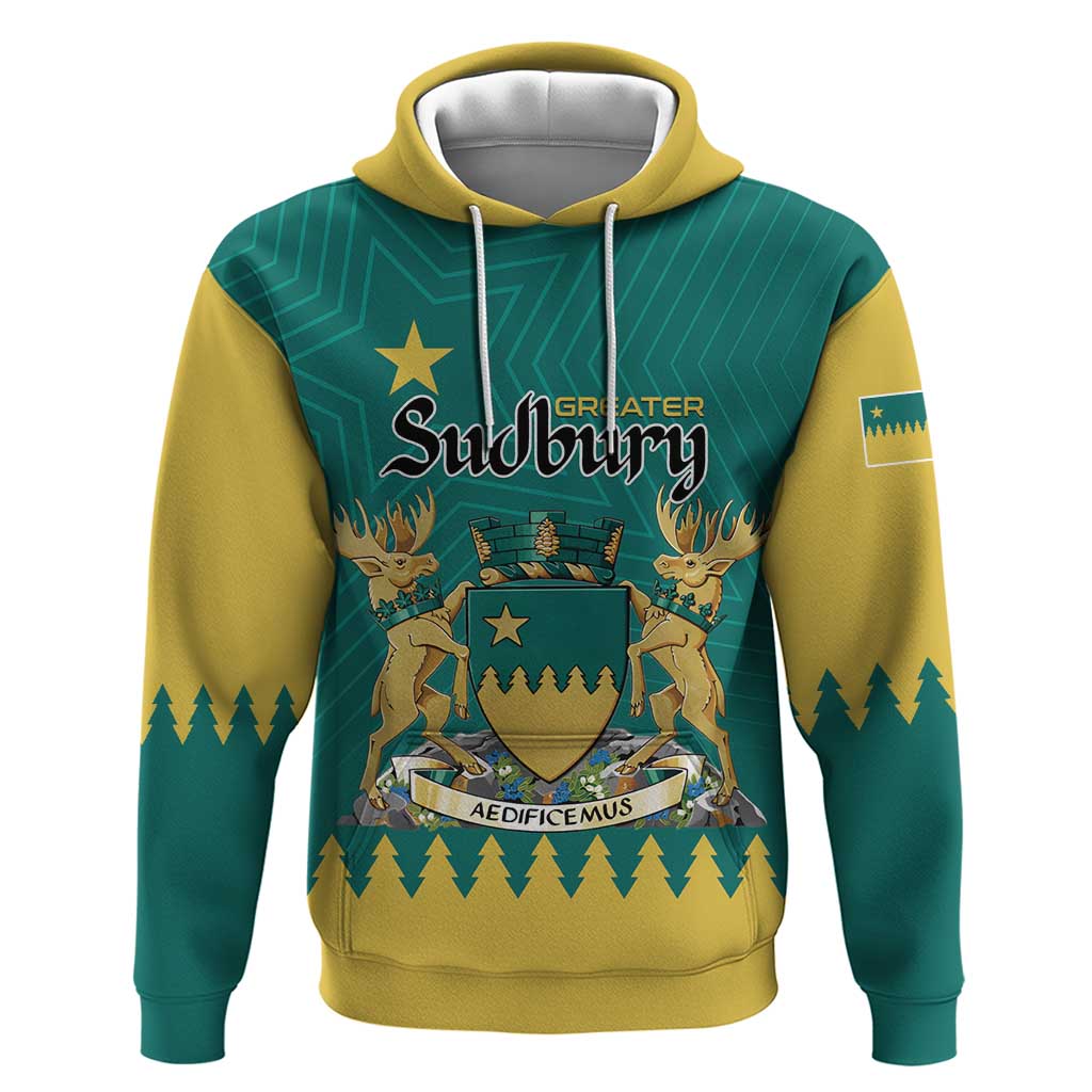 Personalised Canada Greater Sudbury Hoodie The Nickel Capital Aedificemus LT01