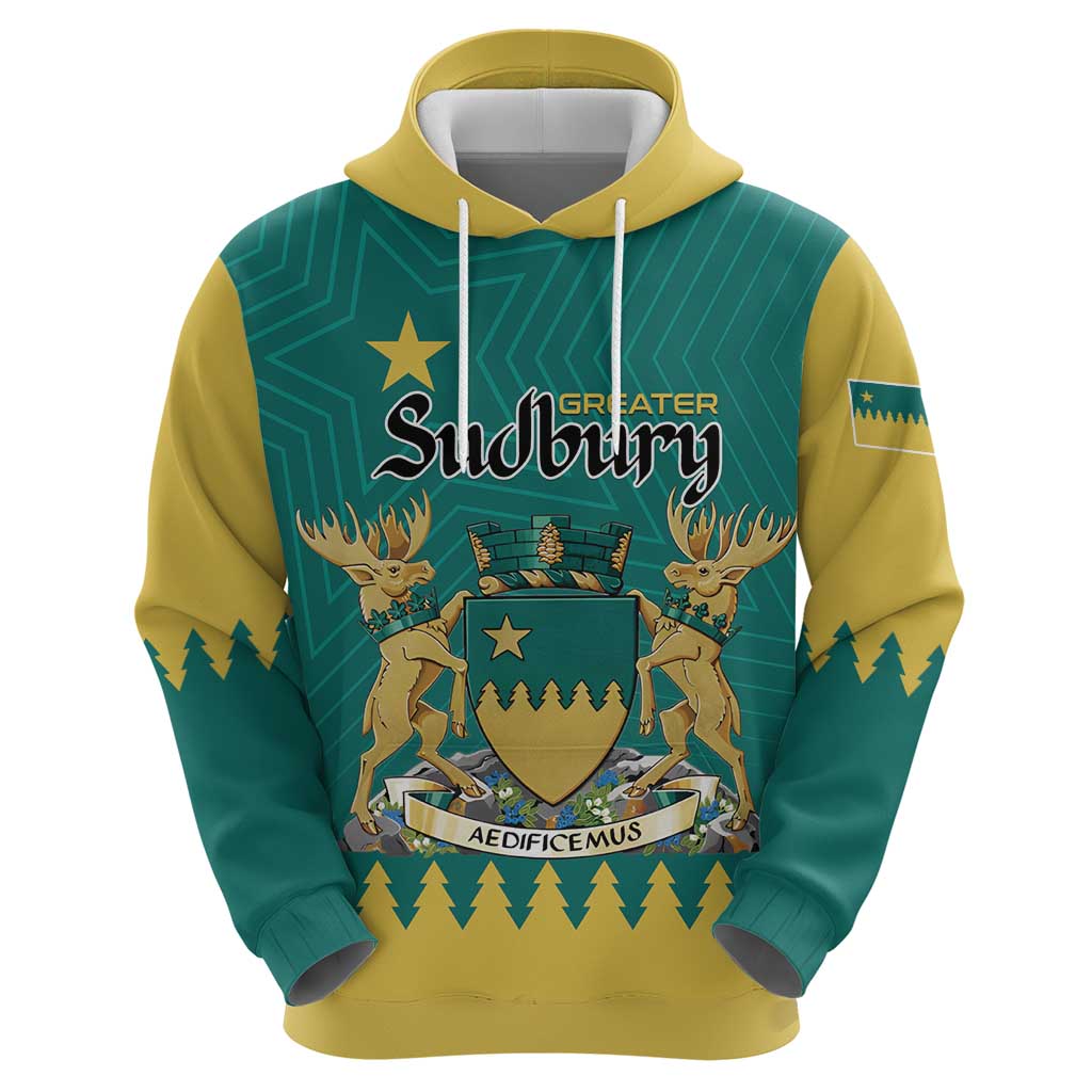 Personalised Canada Greater Sudbury Hoodie The Nickel Capital Aedificemus LT01