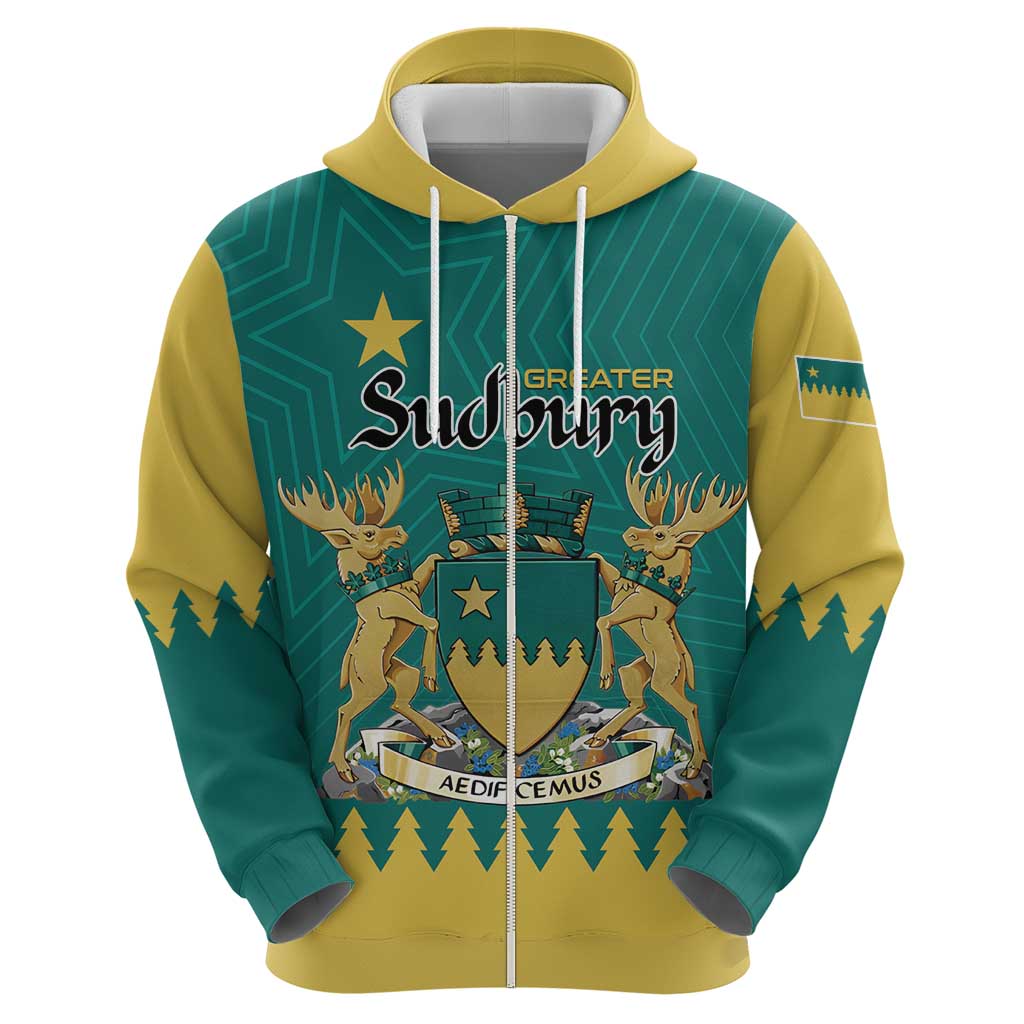Personalised Canada Greater Sudbury Hoodie The Nickel Capital Aedificemus LT01