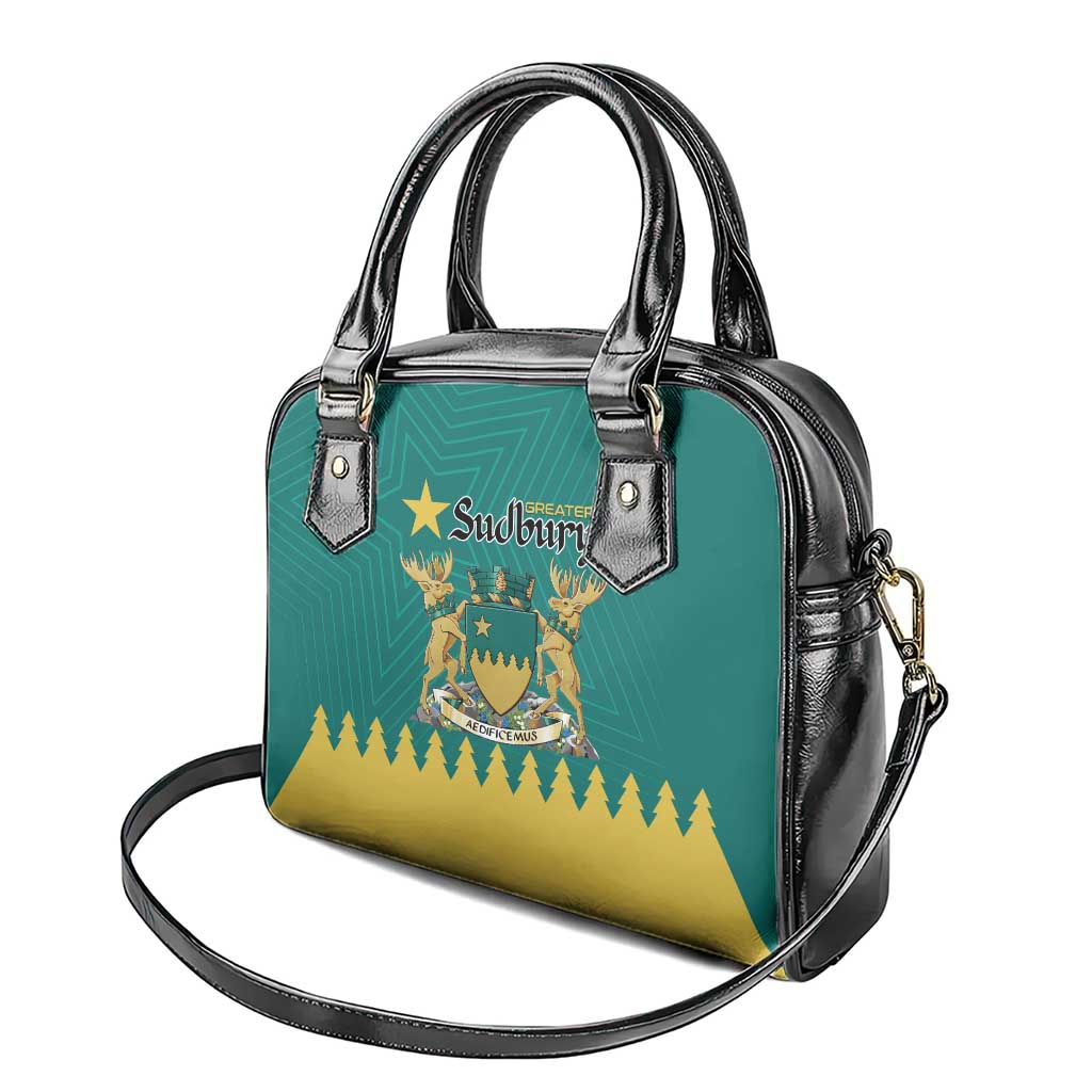 Canada Greater Sudbury Shoulder Handbag The Nickel Capital Aedificemus LT01