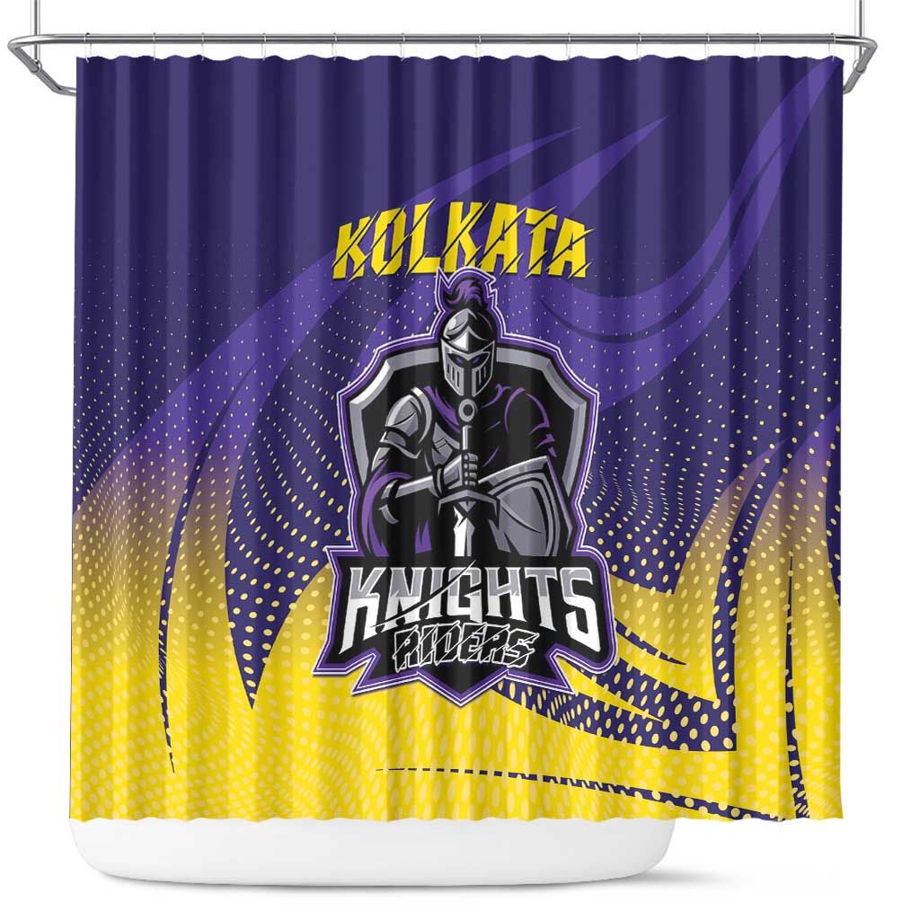 Kolkata 2025 Cricket Knight Riders Shower Curtain Korbo Lorbo Jeetbo LT01