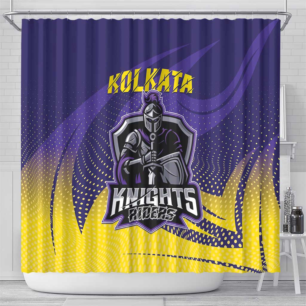 Kolkata 2025 Cricket Knight Riders Shower Curtain Korbo Lorbo Jeetbo LT01