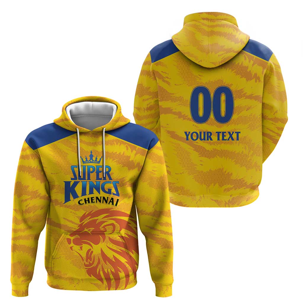 Custom Chennai 2025 Cricket Super Kings Hoodie Yellow Army Lions Champion LT01