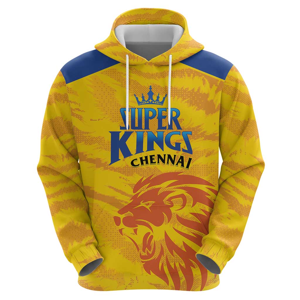 Custom Chennai 2025 Cricket Super Kings Hoodie Yellow Army Lions Champion LT01