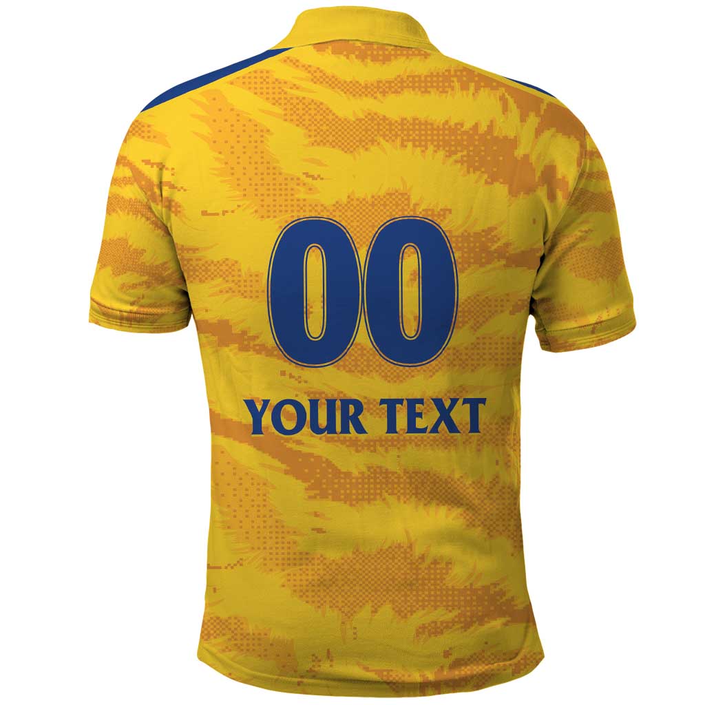Custom Chennai 2025 Cricket Super Kings Polo Shirt Yellow Army Lions Champion LT01