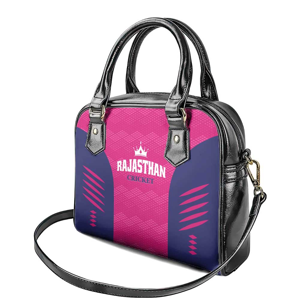 Rajasthan 2025 Cricket Royals Shoulder Handbag Pink And Halla Bol LT01
