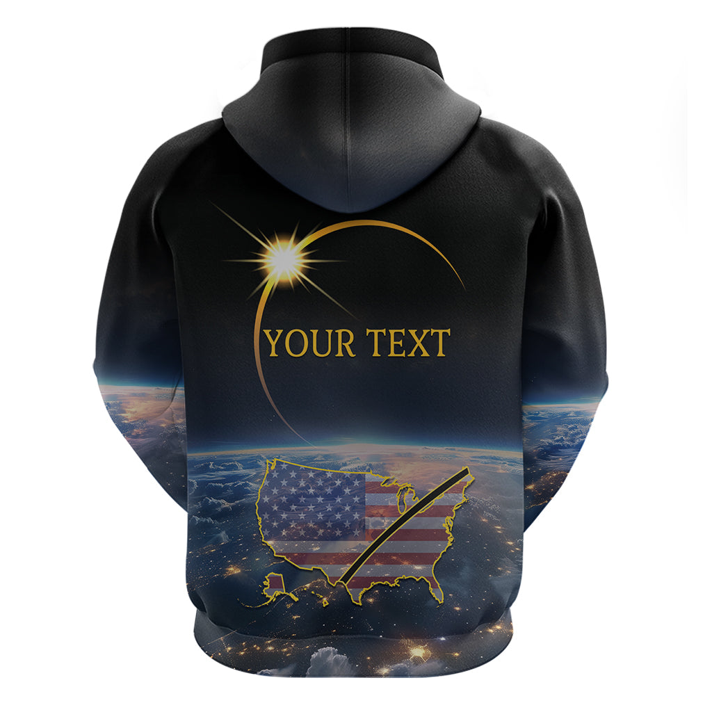 Personalized Total Solar Eclipse 2024 Hoodie My 2nd Diamond Ring LT01
