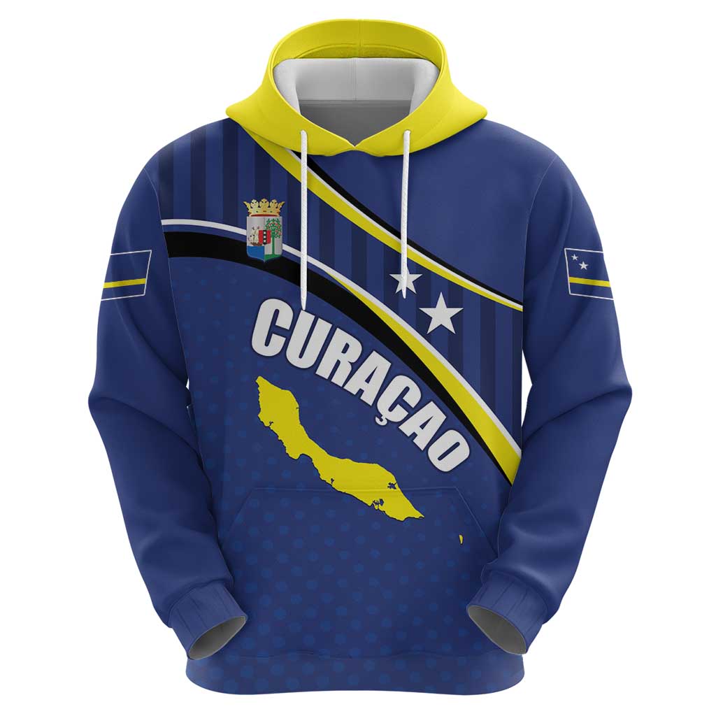 Curacao Flag Day Hoodie Korsou Map Simple Style LT01