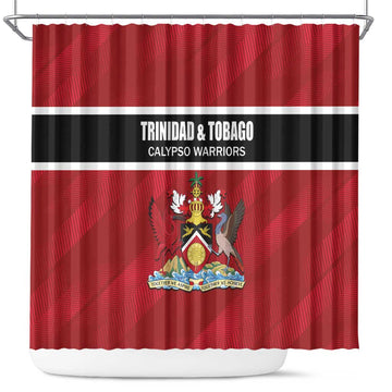 Trinidad and Tobago Rugby Shower Curtain Come On Calypso Warriors LT01