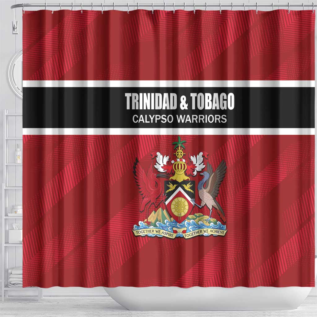 Trinidad and Tobago Rugby Shower Curtain Come On Calypso Warriors LT01