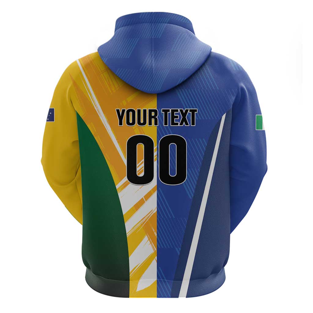 Custom Italy And Australia Soccer Hoodie Gli Azzurri Vs Socceroos LT01