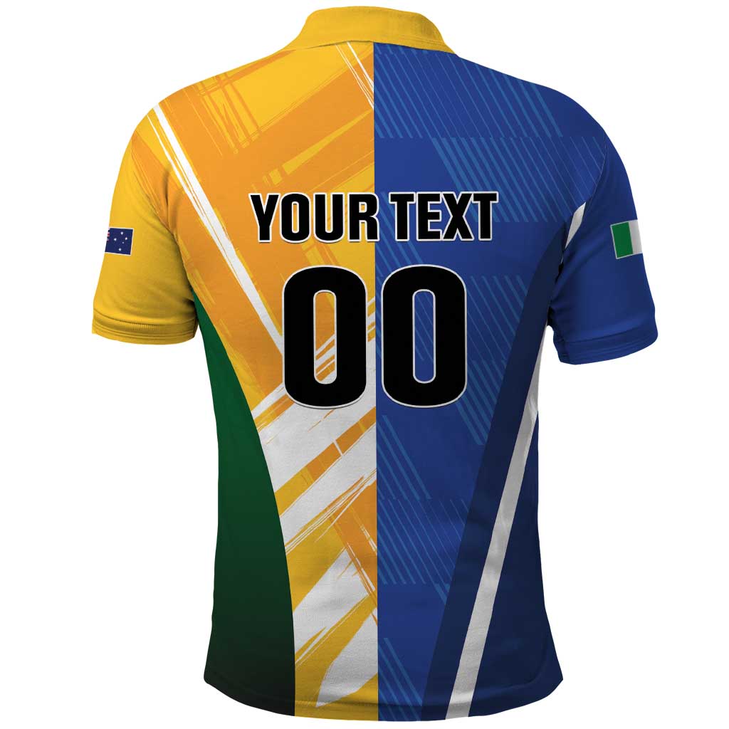 Custom Italy And Australia Soccer Polo Shirt Gli Azzurri Vs Socceroos LT01