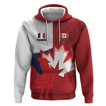 Custom Rugby France And Canada Hoodie Le XV de France Vs Canucks LT01