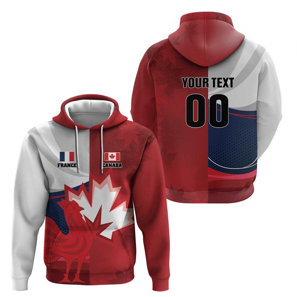 Custom Rugby France And Canada Hoodie Le XV de France Vs Canucks LT01