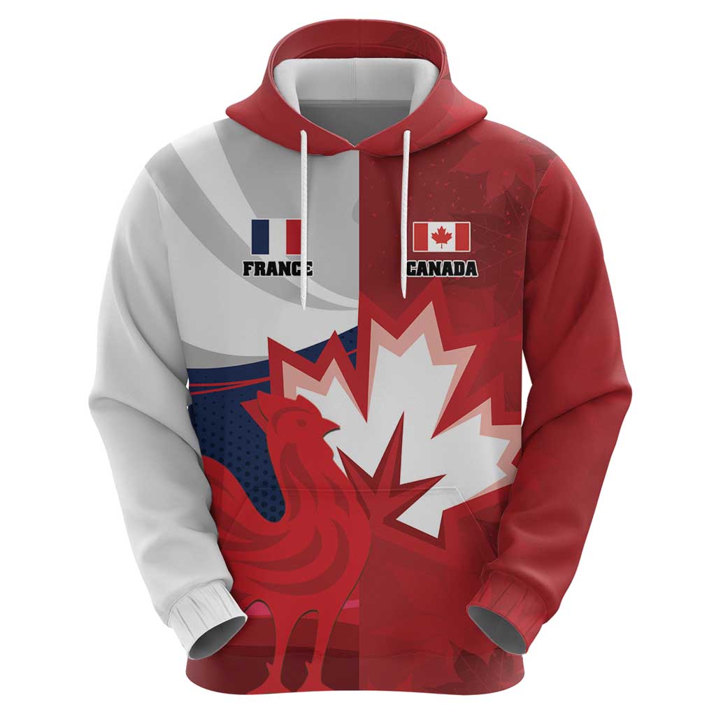 Custom Rugby France And Canada Hoodie Le XV de France Vs Canucks LT01