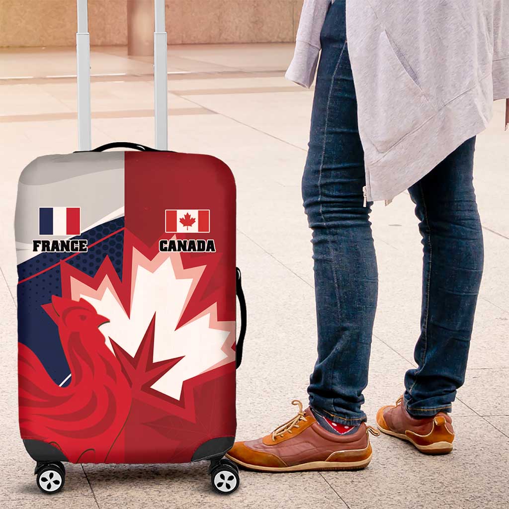 Rugby France And Canada Luggage Cover Le XV de France Vs Canucks LT01