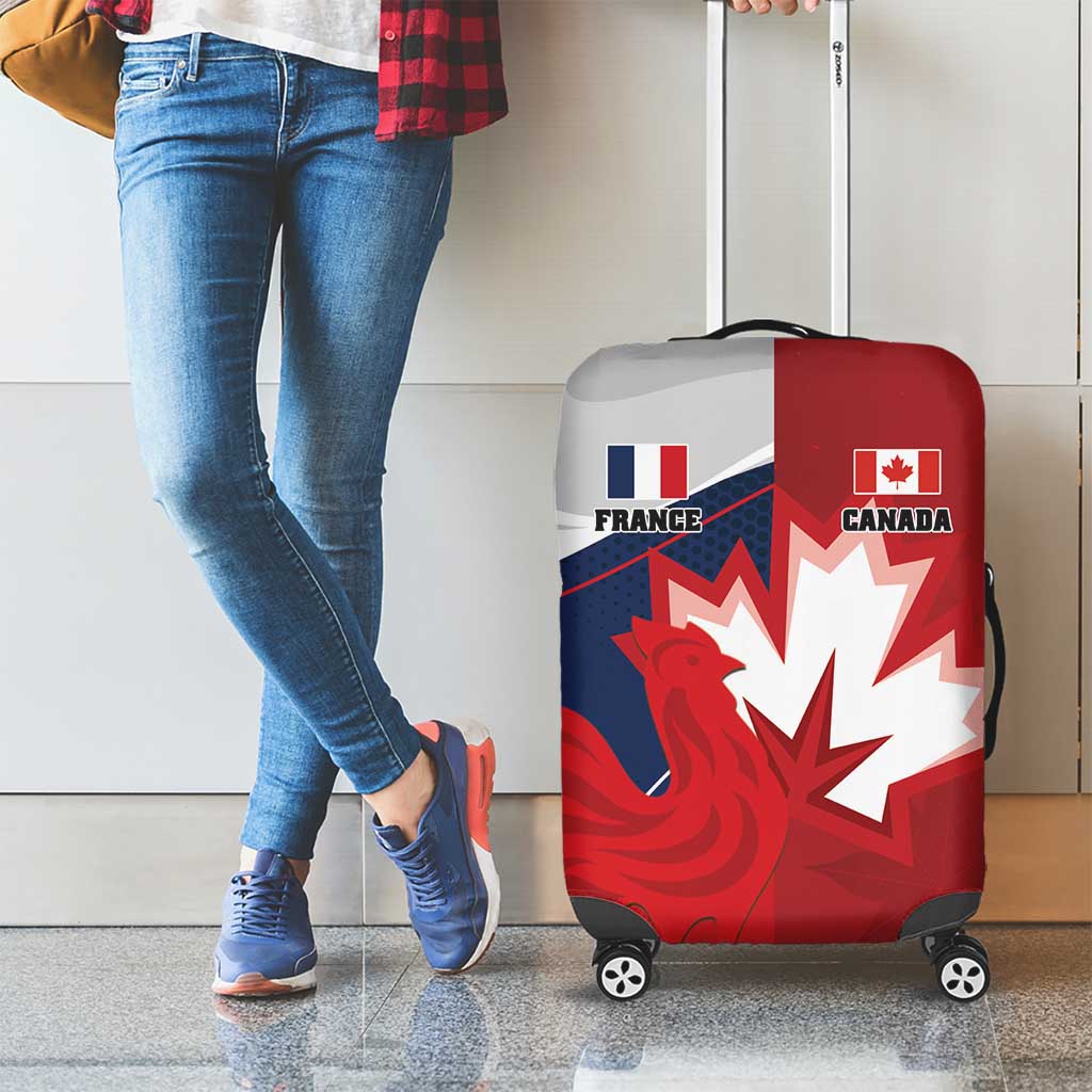 Rugby France And Canada Luggage Cover Le XV de France Vs Canucks LT01