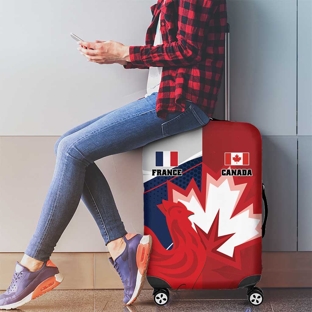 Rugby France And Canada Luggage Cover Le XV de France Vs Canucks LT01