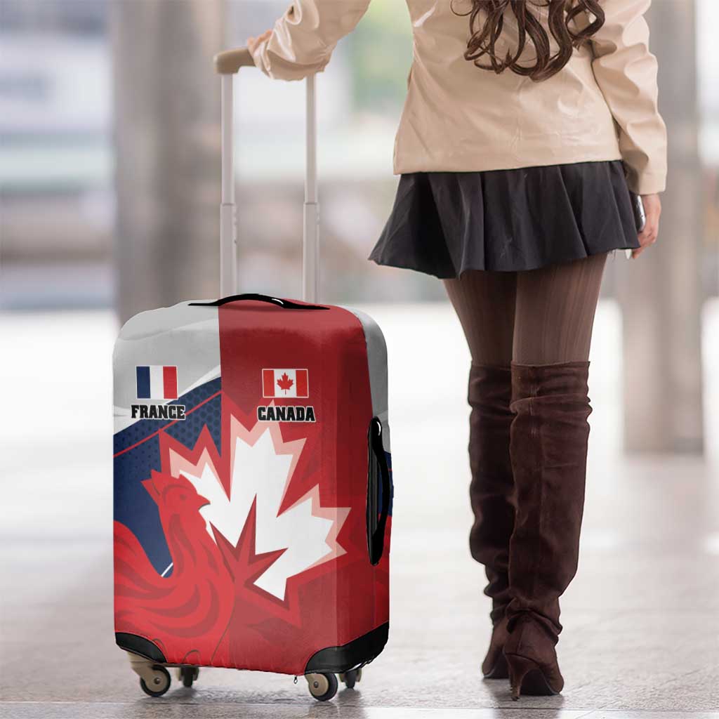 Rugby France And Canada Luggage Cover Le XV de France Vs Canucks LT01