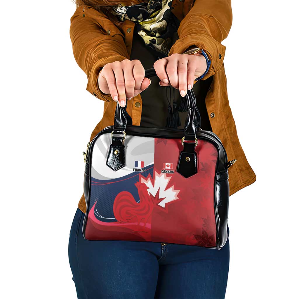 Rugby France And Canada Shoulder Handbag Le XV de France Vs Canucks LT01