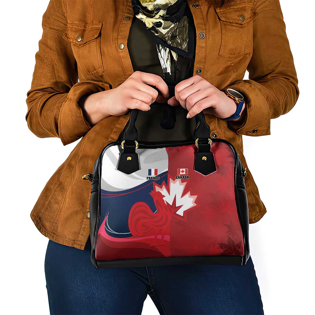 Rugby France And Canada Shoulder Handbag Le XV de France Vs Canucks LT01