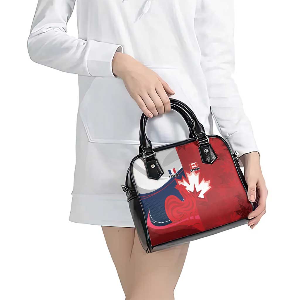 Rugby France And Canada Shoulder Handbag Le XV de France Vs Canucks LT01