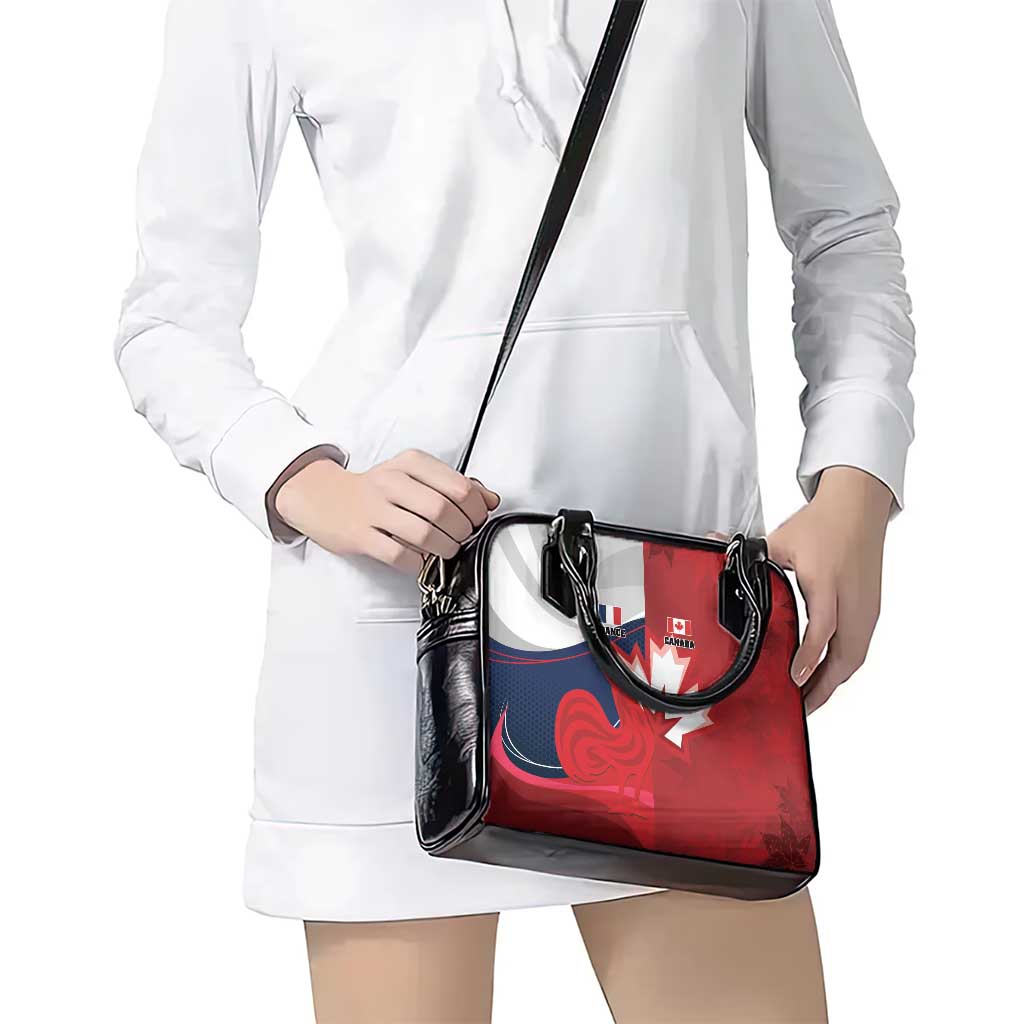 Rugby France And Canada Shoulder Handbag Le XV de France Vs Canucks LT01