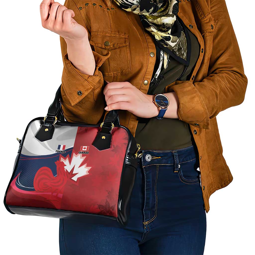 Rugby France And Canada Shoulder Handbag Le XV de France Vs Canucks LT01