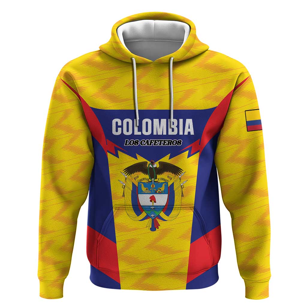 Custom Football Colombia Hoodie Los Cafeteros Go Champions LT01