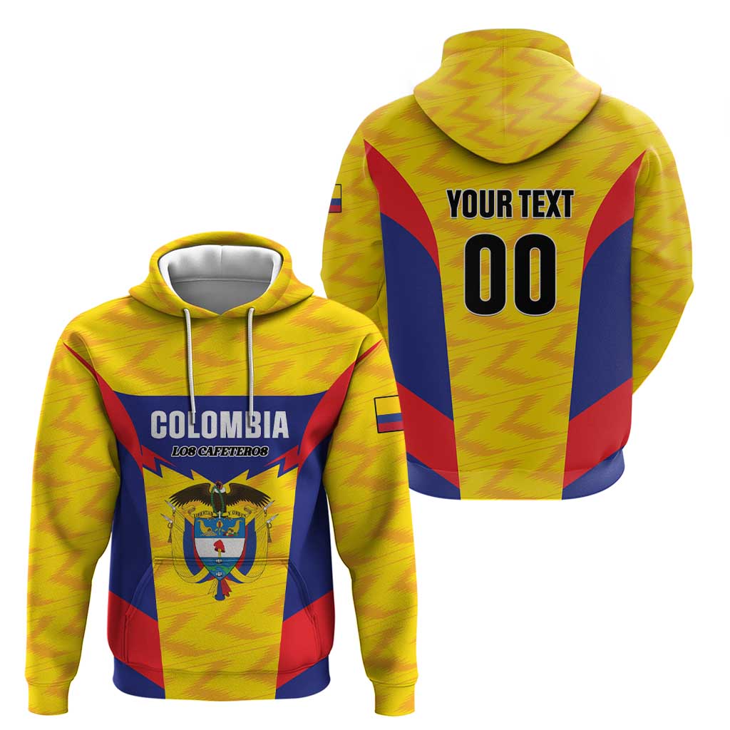 Custom Football Colombia Hoodie Los Cafeteros Go Champions LT01